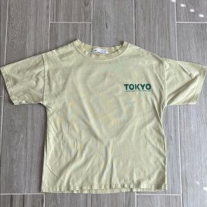 Zara Kids Green Short Sleeve Tee with Tokyo Print Size 8